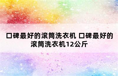 口碑最好的滚筒洗衣机 口碑最好的滚筒洗衣机12公斤